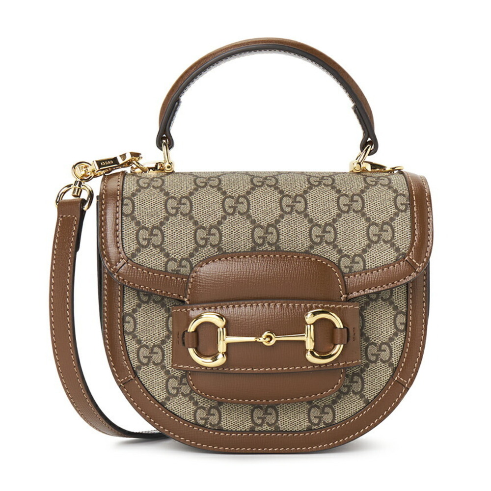 Gucci Horsebit 1955 shoulder bag beige ebony GG Supreme brown